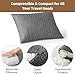 PEUJEW Small Shredded Memory Foam Pillow, Camping Pillow Travel Pillow - Compressible Medium Firm, Breathable Cover, Ideal Backpacking Hiking, Airplane and Car