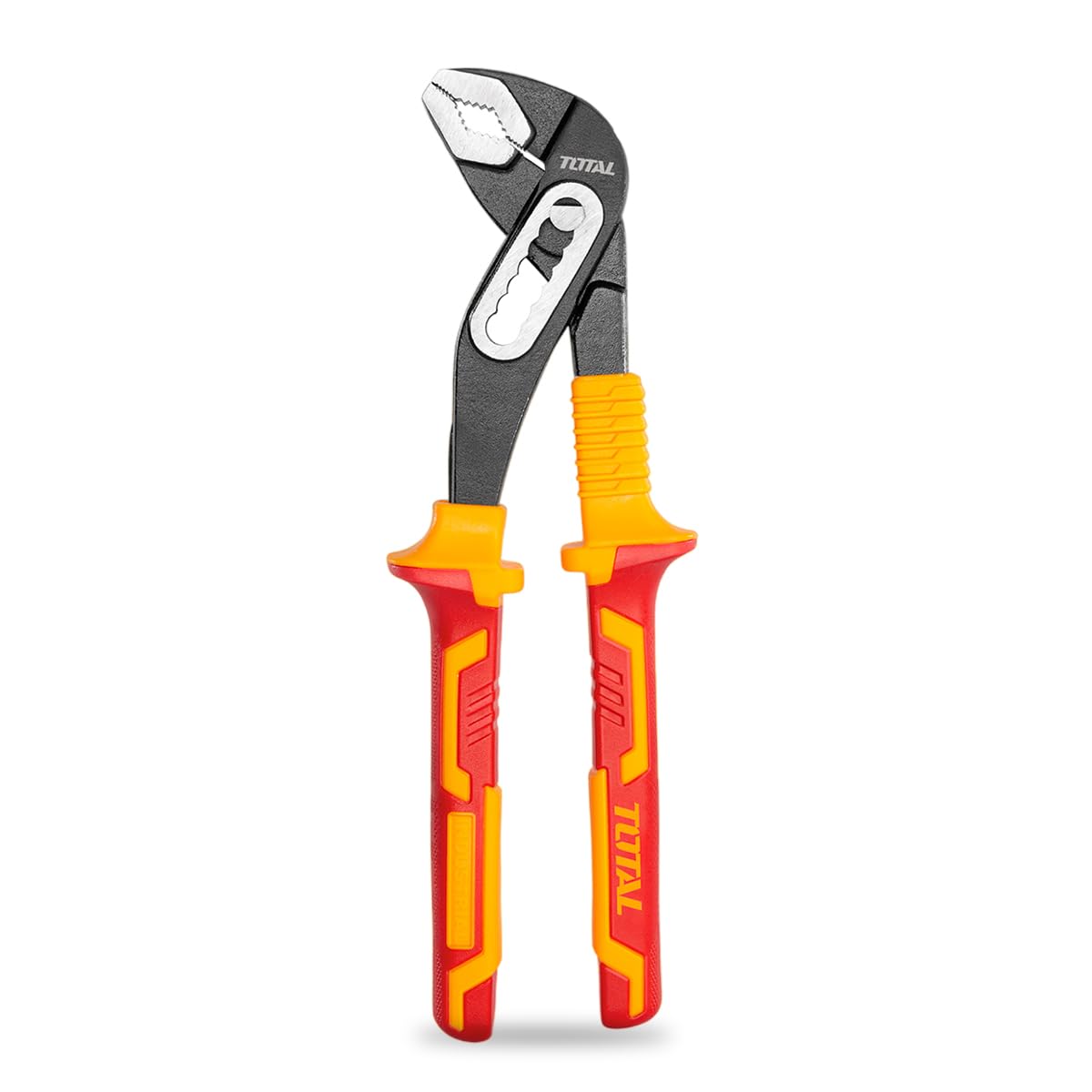 TOTAL - Pinze a becco di pappagallo isolate - Certificazione VDE - Apertura massima 40 mm - Acciaio - Dimensioni: 250 mm - Per progetti elettrici