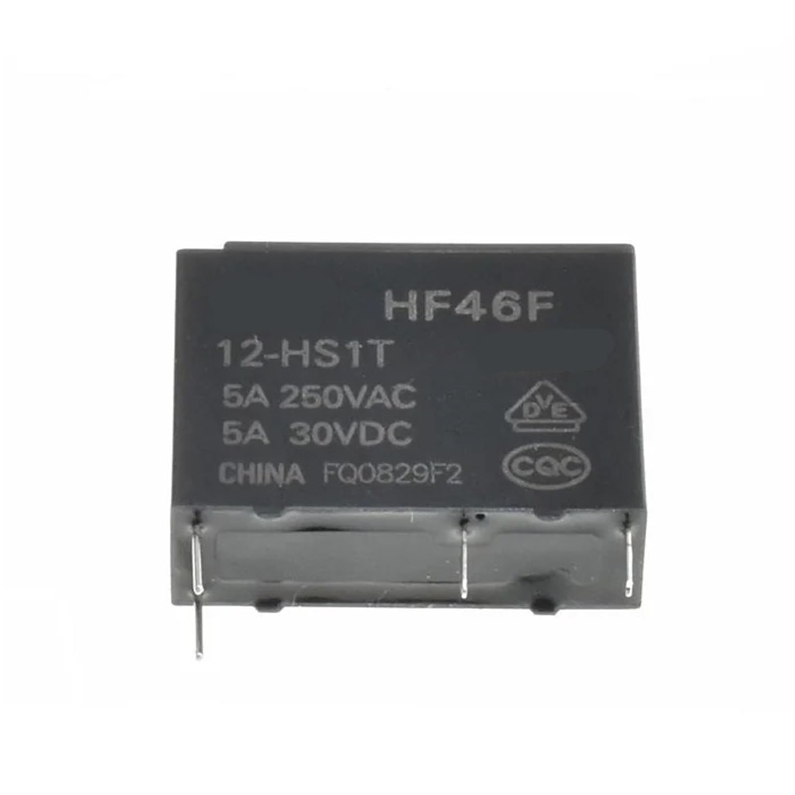 Relais de puissance HF46F-12-HS1T 12VDC 5A 250VAC pour composants électroniques