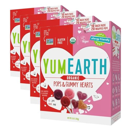 Image of YumEarth Organic Mixed Fruit Lollipops, 9.38 Ounce, Gluten Free, Vegan, No Artificial Flavors or Dyes, 40 Count
