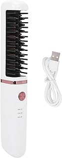 Escova alisadora de cabelo, alisadora de cabelo, escova alisadora de cabelo, escova quente, escova alisadora de cabelo recarregável por USB, escova alisadora de cabelo