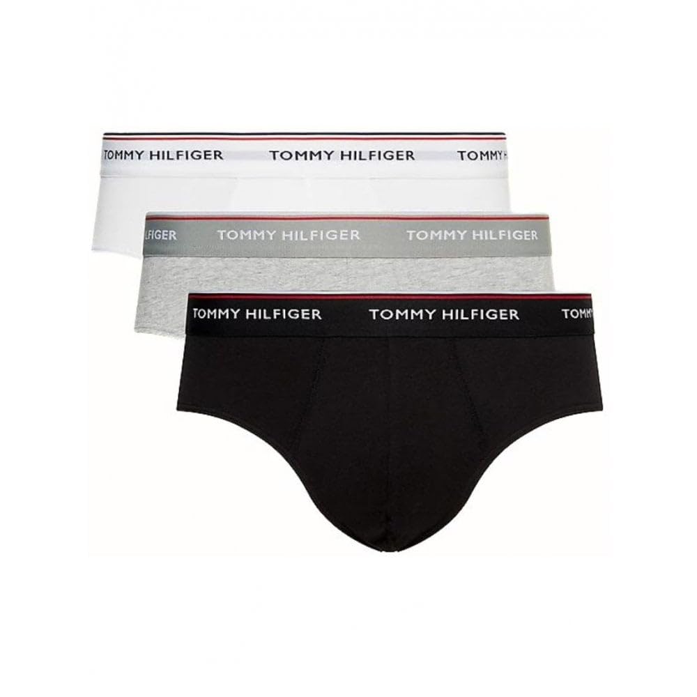 Tommy Hilfiger Slip (Pacco da 3) Uomo M Multicolore (Black/Grey Heather/White)