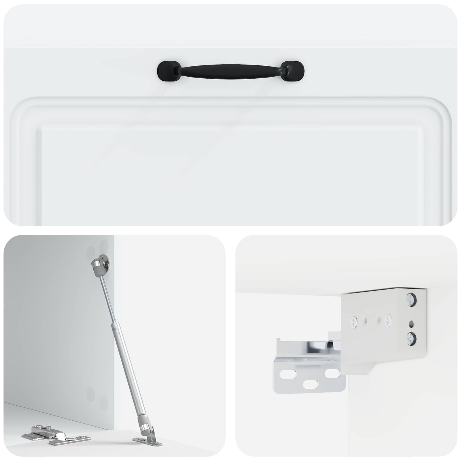 Générique Mobile TV da parete, 98 x 41 x 30 cm, in legno di ingegneria | Ripiani integrati, organizer per dispositivi, gestione dei cavi, design salvaspazio, costruzione solida
