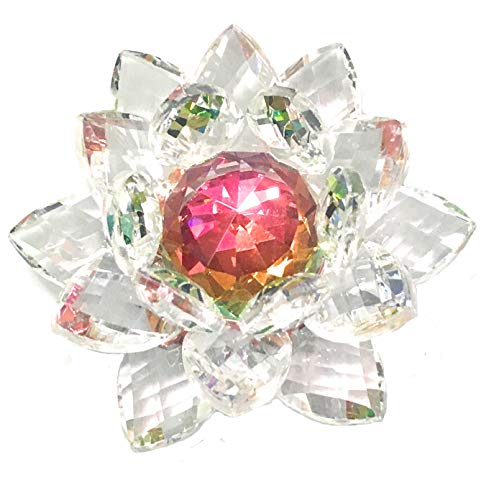 Rainbow Crystal Lotus Flower Feng Shui Home Decor 3