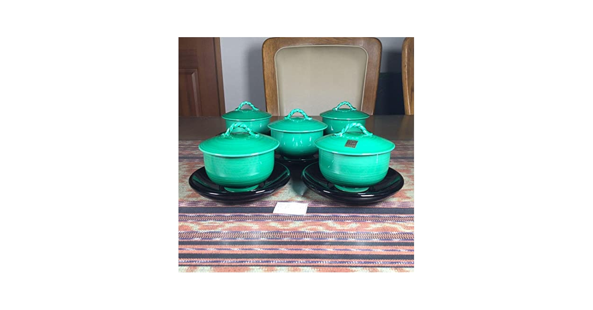 Amazon.co.jp: 三洋陶器 龍峰 つみき お茶茶碗 山中漆器 茶托 5