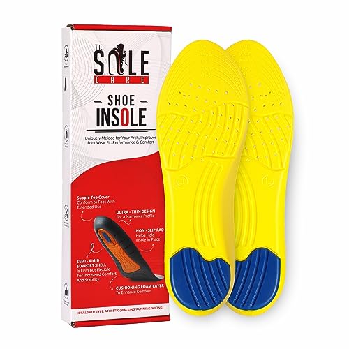 Image of The Sole Care Orthotic Arch Support Insoles - Shock-Absorbing, Sweat-Resistant Foot Insoles for Sports, Running & Walking (UK SIZE: 7-12)