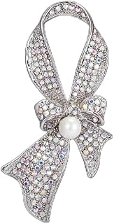 エレガント ブローチ パール 華やか リボン クリスタル フォーマル