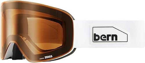 Miniatura 2 de Bern B-1 - Gafas de nieve blancas de ajuste grande para hombres y mujeres, cambio magnético, lente doble Zeiss Sunny y Cloudy con bolsa de gafas de