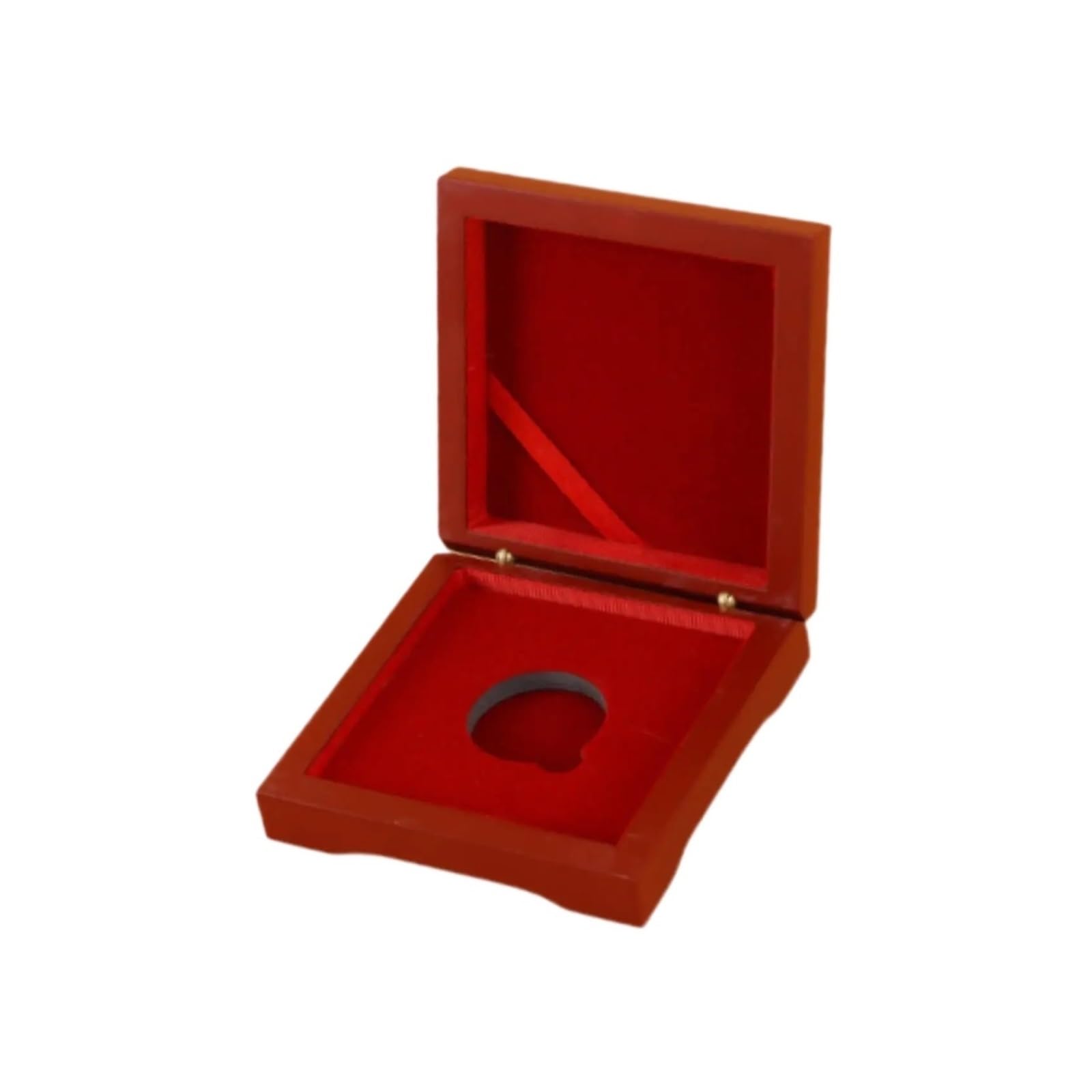 ZythrXLate Wooden Coin Collection Box Coin Display Case Shadow Box Red Color Medals Collectibles Organizer for Collector Showcase for Coin Collectors