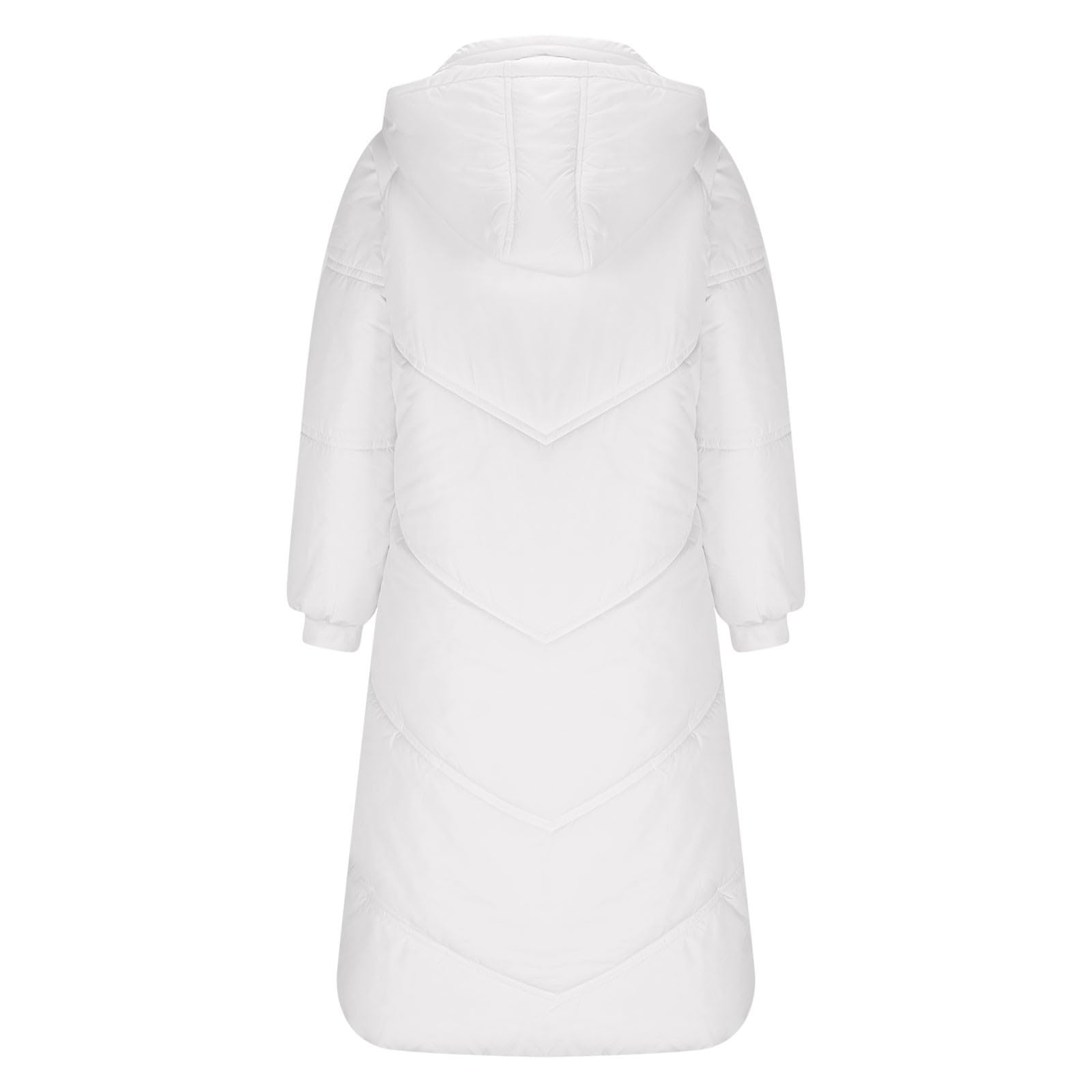 Piumino Donna 100 Grammi Leggero Curvy Piumino Lungo con Cappuccio Ripiegabile Piumini Maniche Lunghe Resistente all'Acqua Ripiegabile Giacca Donna Trapuntato Invernali Cappotto Ultraleggero Pesante