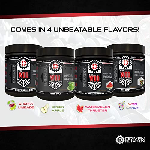 Driven Prewod Energy Matrix, 50 Servings - Pre-Workout Supplement With Caffeine & Beta-Alanine - Energy, Focus, Strength, & Endurance For High-Intensity Training & Weight Lifting - Cherry Lime #TOP4