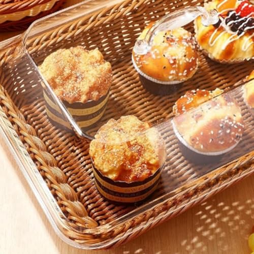 Cesta con tapa de tela ideal para servir pan y mesa 4