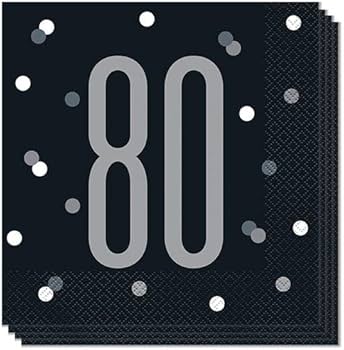 Stunning 30th Glitz Blue & Silver Luncheon Napkins (16cm) - Dazzling Addition For Parties, Events & Elegant Table Decor - 16ct - View #8