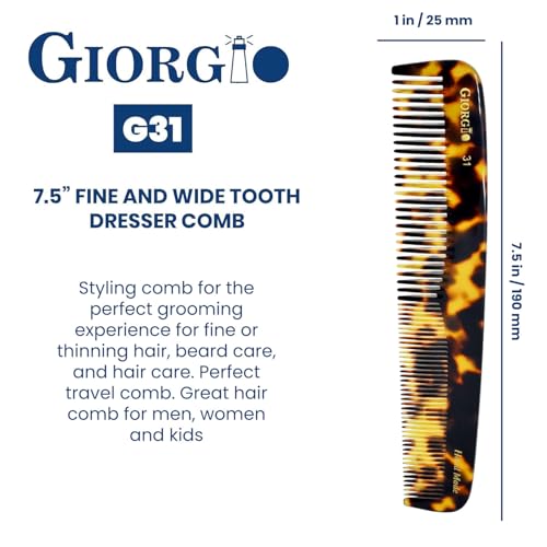 Giorgio G31 Peine de Dientes Finos y Anchos miniatura 3