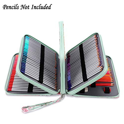 BTSKY Colored Pencil Case- 200 Slots Pencil Holder Pen Bag Large Capacity Pencil