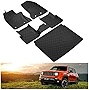 KIWI MASTER Floor Mats & Cargo Liners Set Compatible for 2015-2023 Jeep Renegade Accessories Front Rear Trunk All Weather Slush Mat Liner Black