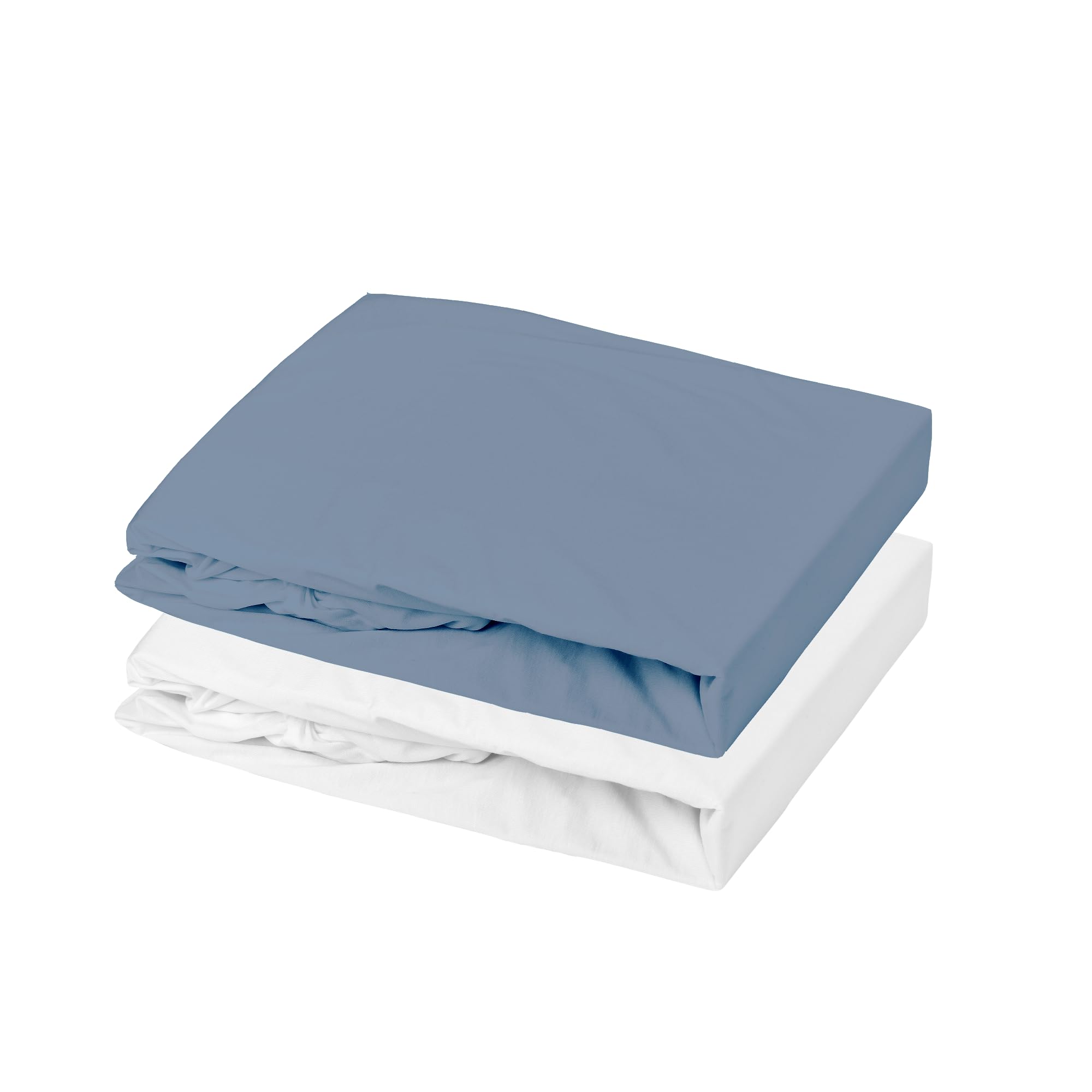 Mon PTIT Dodo Set of 1 Polyurethane Base + 1 Fitted Sheet 70 x 140 cm White/Ocean