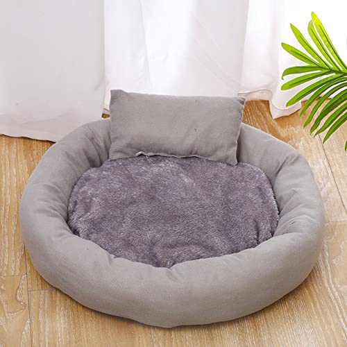 Foviza Cama macia para gatos criativa com torta de ovo redonda confortável almofada quente para anim