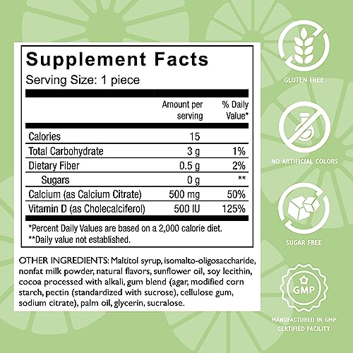 Celebrate Vitamins Bariatric Calcium Citrate Soft Chews With Vitamin D3, 500Mg, Sugar-Free & Gluten-Free Calcium Citrate For Bariatric Patients, Cafe Mocha, 90 Count #TOP2