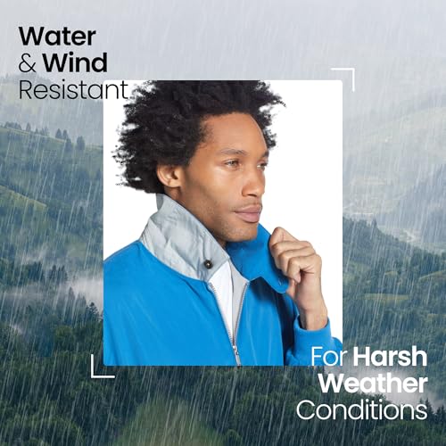 Image of Weatherproof Men's Golf Jacket - Lightweight Windbreaker, Water-Resistant Microfiber Shell, Perfect for Golf & Casual Wear