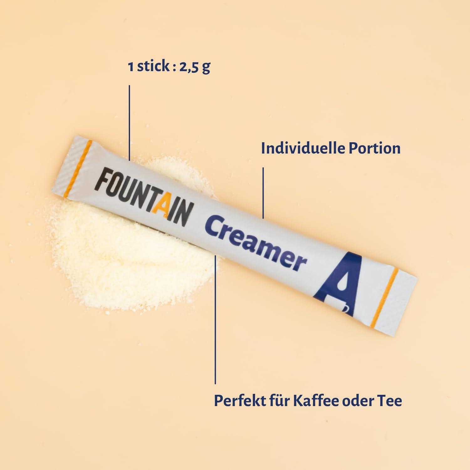 Fountain Portionsbeutel mit Milchpulver 2,5 g Spenderbox 300 Beutel