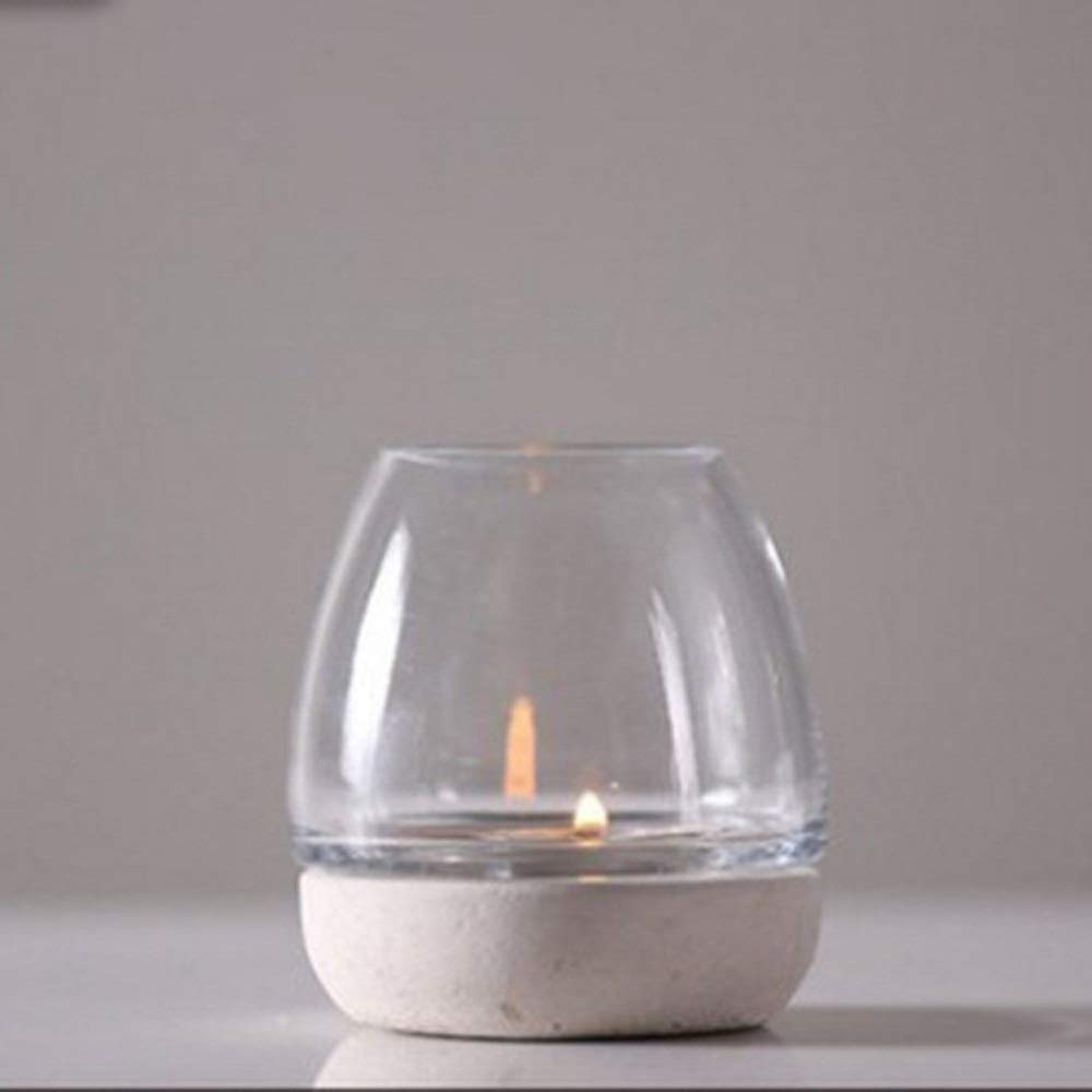 Amazon.co.jp: ティーライトキャンドルホルダーガラス北欧ヴィンテージ