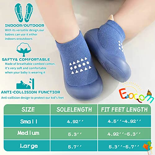 Eocom Baby Sock Shoes Toddler Cartoon Rubber Sole Non-Skid Indoor Floor Slipper For Infant Boys Girls First Walking thumb #5