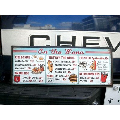 �G���{�X�Ŕ� ���j���[�{�[�h MENU BOARD �u���L�T�C�� �A�����J���G�� ���c�J�x�[�X