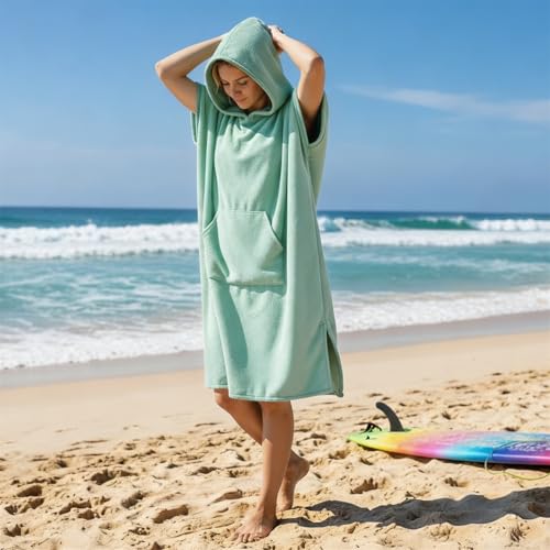 Cape de bain en microfibre : l'astuce pour se changer à l'abri des regards indiscrets - 6