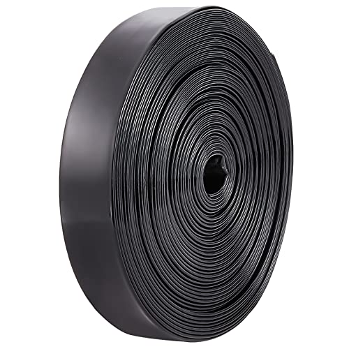 GORGECRAFT 10.94 Yards 25mm Pliez sur Cuir Biais Reliure Bande Similicuir Large Sangle de Coupe pour Couture Couture Ourlet Patching DIY Couture Artisanat Sac Tenues Laisse Embellissement, Noir Cover