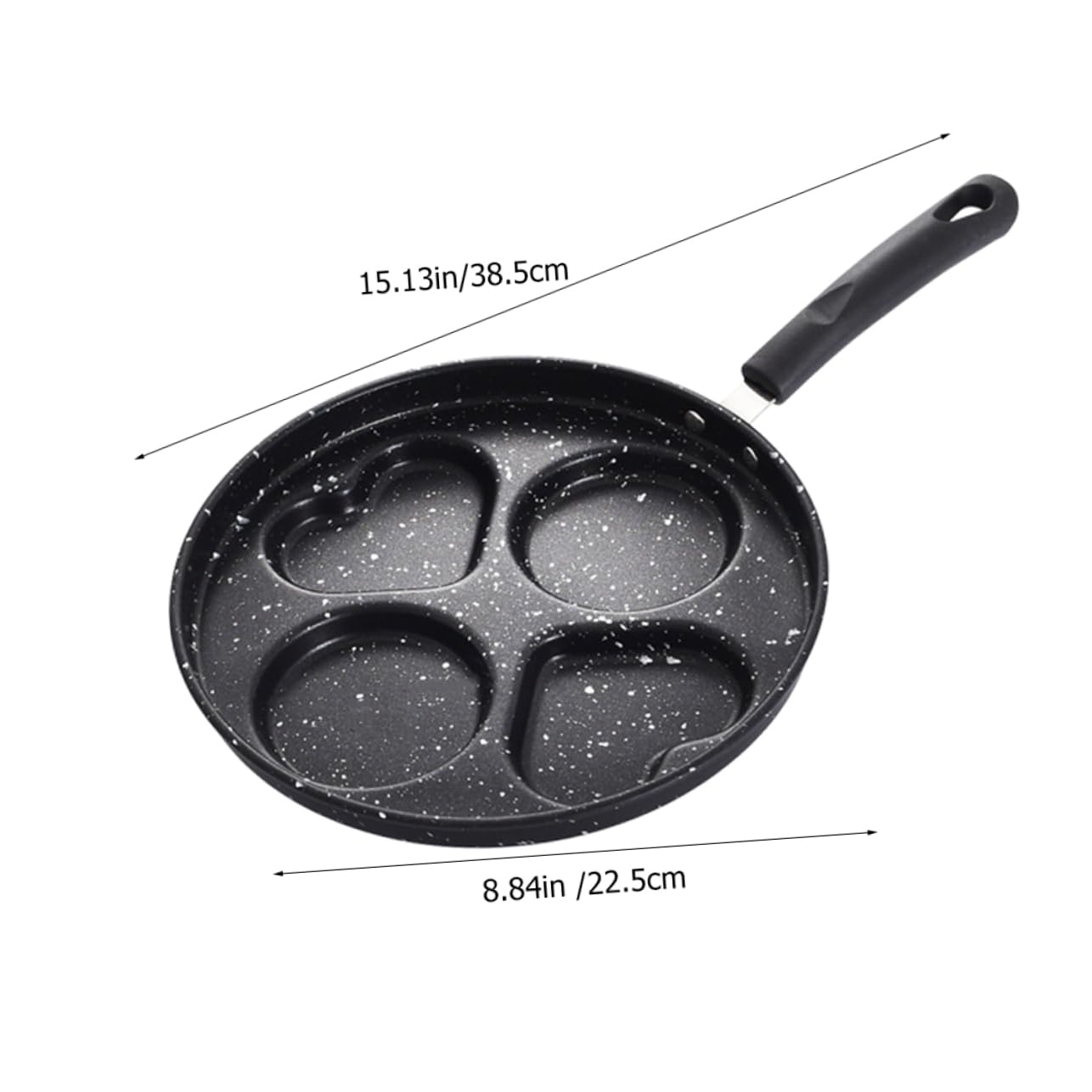 COLLBATH Kleiner Omelettpfanne aus Edelstahl, Schwarz, Multifunktional