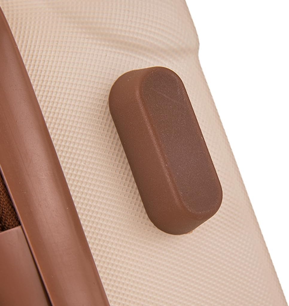 Bottone 14 Inch ABS Cosmetic Bag Portable Travel Makeup Suitcase Decorative Hand Luggage Carrying Bag for Women Girls, Yellow with matcha