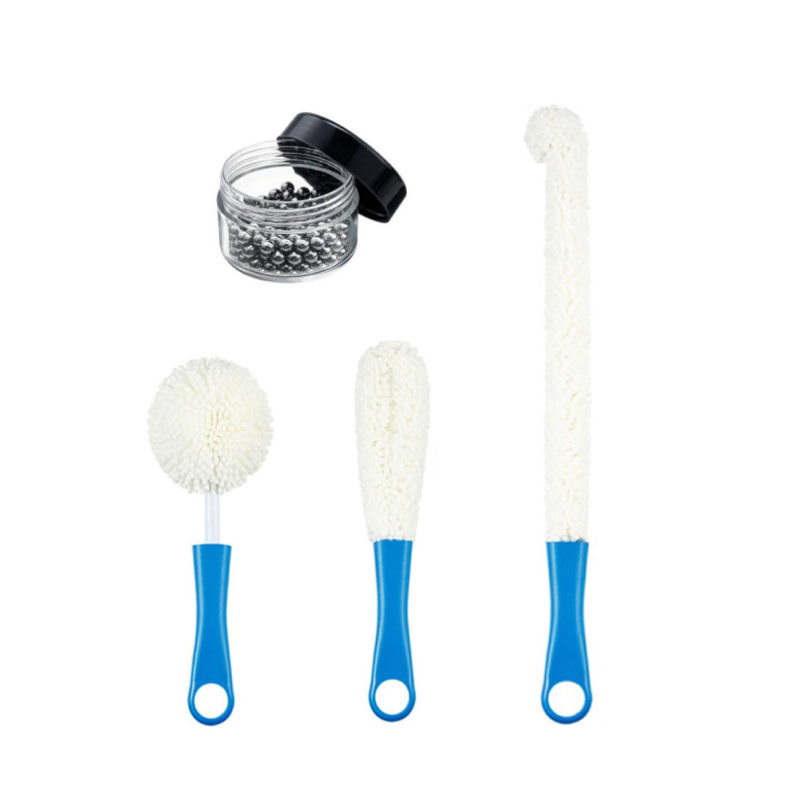 Kalttoy 4Pcs Decanter Cleaning Brush Set Glassware Cleaner Brushes Wine Cup Glass Goblets Cleaner Cleaning Accessories for Home and Kitchen