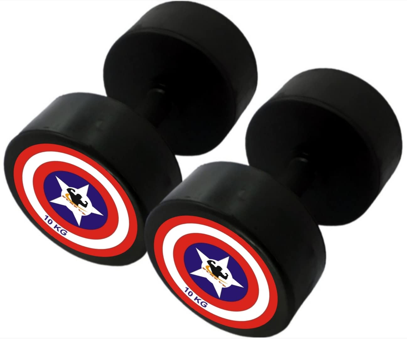 PUMP UP Captain America Dumbbell 10kg Set / For Home Gym Exercise And Commercial Use/ Dumble For Full Body Workout And Strength Training For Men , Women And Adult ,Unisex / Weight 20kg. (B0B2SPZQK1) Amazon Price History, Amazon Price Tracker