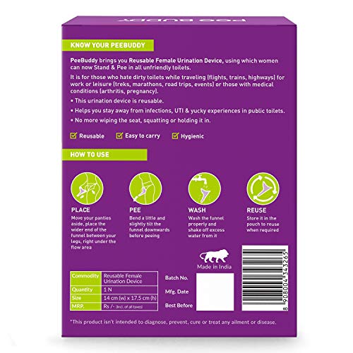PEE BUDDY Reusable Portable Stand and Pee Urination Device for Women - Pack of 3 | Portable, Leak-proof and Zero Spillage | Ideal for Public Toilets, Travel, Camping, Hiking and Outdoor Activities - Image 10 thumbnail