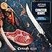 Cutluxe Butcher Knife – 10″ Cimeter Breaking Knife, Razor Sharp Forged High Carbon German Steel, Full Tang Meat Carving Knife, Ergonomic Handle Design, Grilling Gifts for Men – Artisan Series