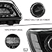 JSBOYAT Fits for 2015-2023 Chrysler 300/300C Headlight Assembly w/LED DRL Black Housing with Clear Reflector Bulbs Included Right/Passenger Side Halogen Model