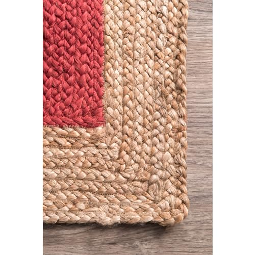 Tapis couloir jute rouge nuLOOM pour protéger et sublimer les sols longs - 5