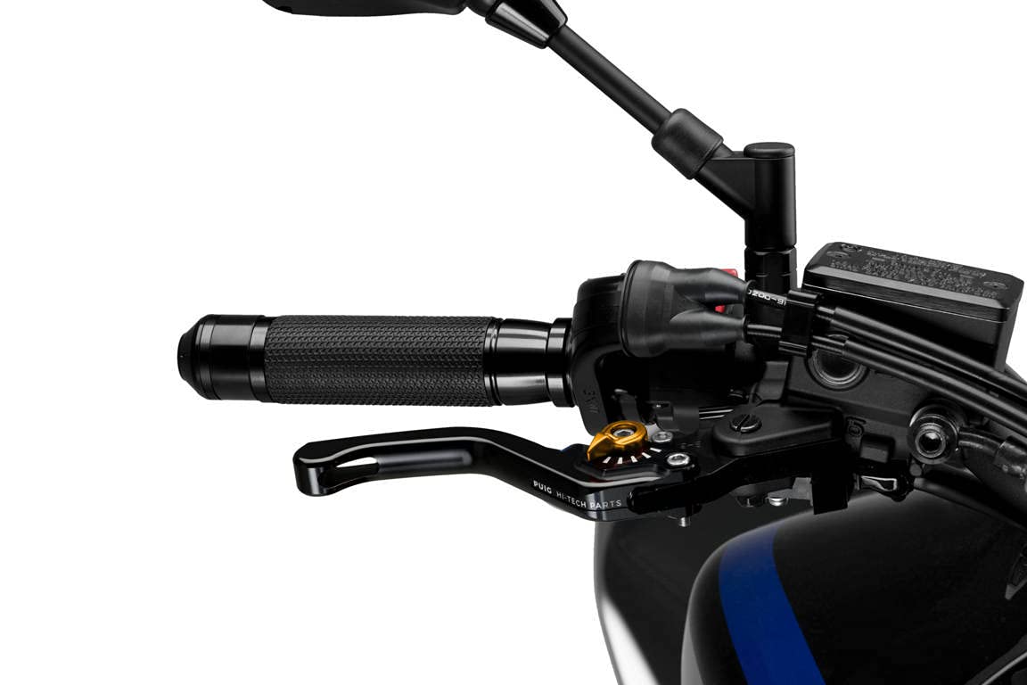 Puig 130NO Short Brake Lever with Silver Selector, Black