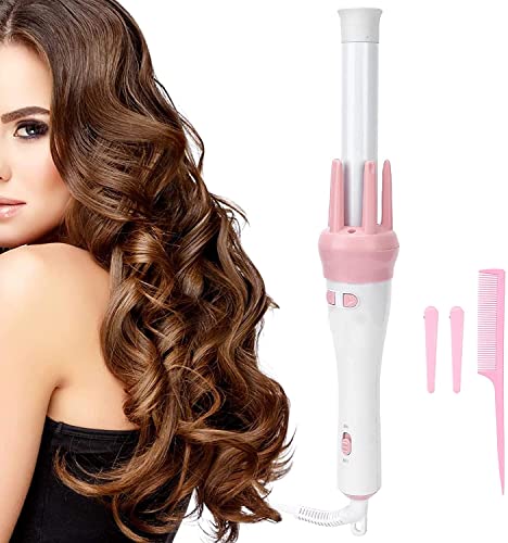 Image of Curling Iron Wand, Professional Fast Heating Hair Curler, Ceramic Curling Iron, 360 Automatic Rotating Hair Curler, Electric Hair Curler, Curling Iron, Cool Ripples