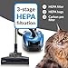 Prolux Tritan Bagged Canister Vacuum Cleaner, HEPA Filtration, Complete Home Care Tool Kit, Pet Hair No More, Adjustable Power Setting, Blue