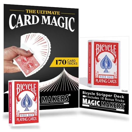 Magic Makers Ultimate Card Magic Kit 170 Card Effects with Bicycle Stripper Deck