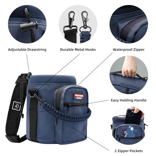 Image of NATURE PIONEOR Neoprene Insulated Water Bottle Holder with Shoulder Strap for Half Gallon 64OZ / One Gallon 128OZ Sports Water Jugs Bottles, Carrier /Pouch Sleeve for Outdoor Camping, Hiking, Fishing