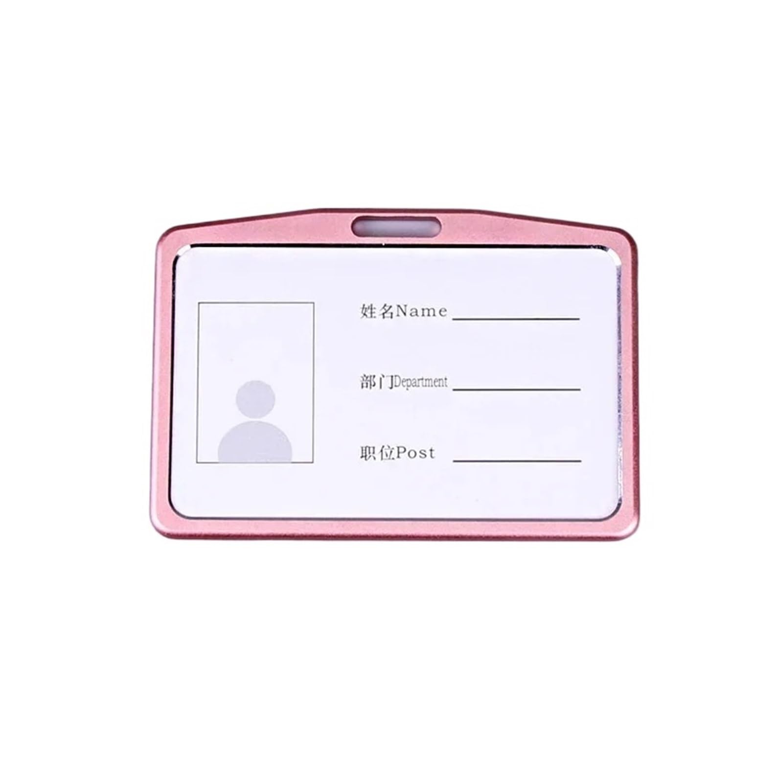 Lot de 15 porte-badges en aluminium pour le travail de bureau - Porte-cartes d'identité en alliage d'aluminium - Couverture pour nom d'employé de bureau (4)