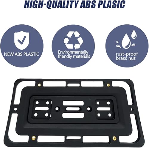 Miniatura 2 de Soporte universal para matrícula, kit de montaje de placa delanteratrasera, soportes para placa de matrícula para automóvil, camión, camioneta, SUV,