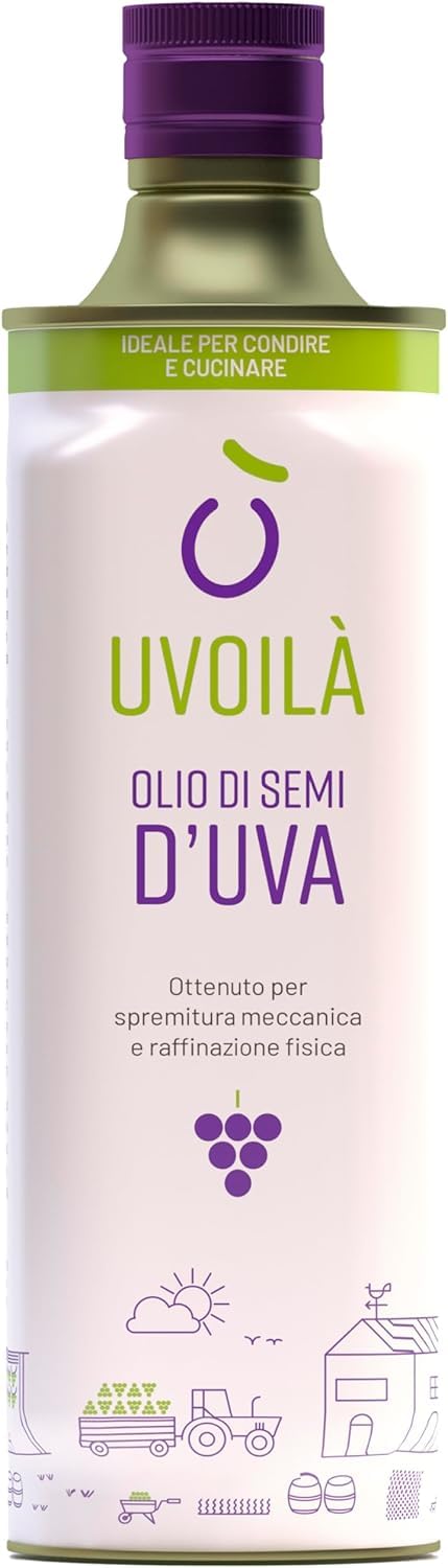 Uvoilà - Olio di Semi di Uva – Ricco di Omega 6 - Antiossidante e Antinfiammatorio – 4 x 75cl – 100% Made in Italy (4)