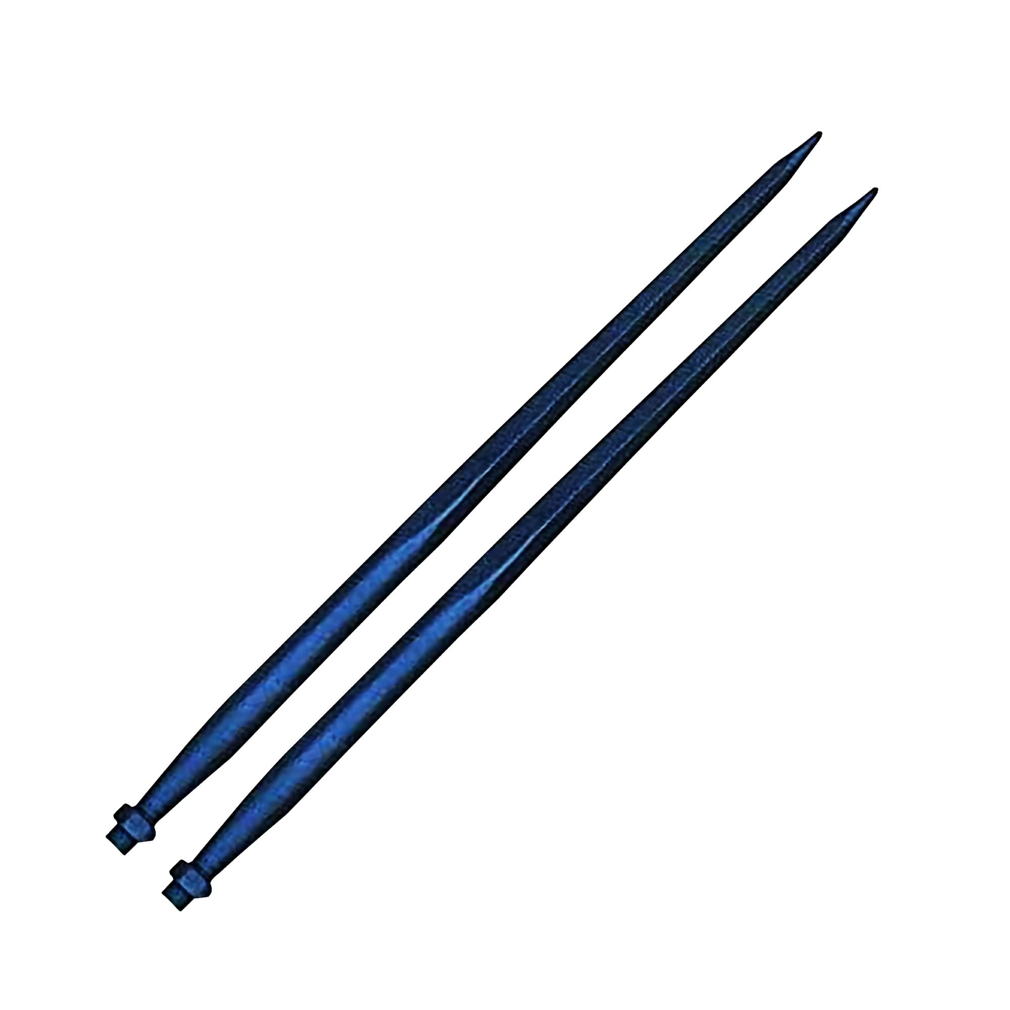 Pair 49" Hay Bale Spear 3000 LBs Capacity, C-2 Bale Spike Square Tapered Forged - 1 3/4" Conus 2, Bale Hay Spike with Hex Nut