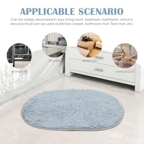 Alfombrilla de suelo de borrego ovalada, cómoda y resistente 8