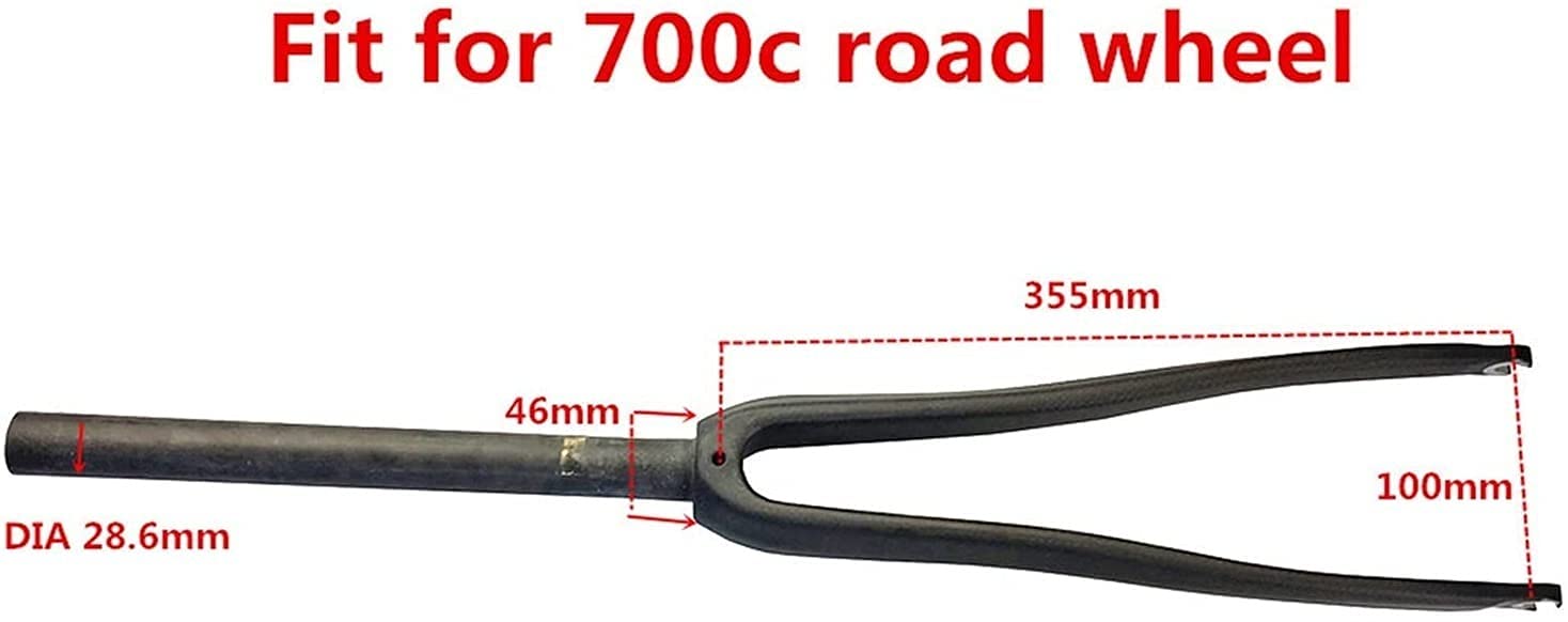Fourche Avant de vélo de Route entièrement en Carbone UD /700C 1-1/8 Pièces Brillantes A