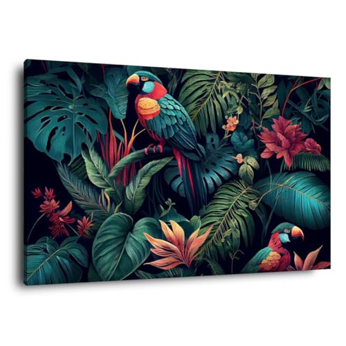 Ceanothe Tableau sur toile perroquets 45x65 cm Décoration Murale Art Décoratif Muraux Peinture...